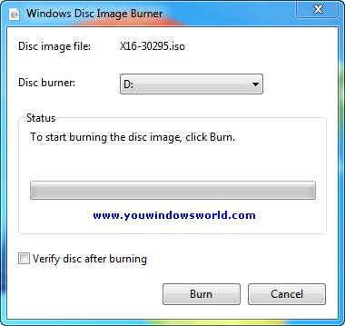 Burn ISO images to CD or DVD in Windows 7