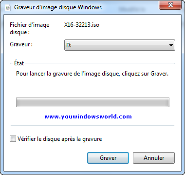 Graver des images ISO de CD ou de DVD dans Windows 7