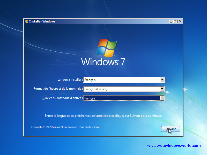 Comment installer Windows 7 32 bits