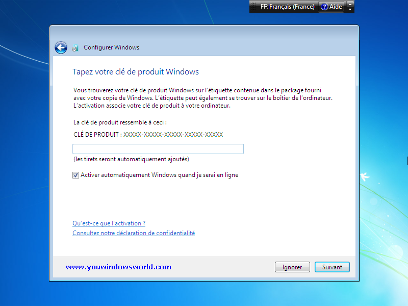 Comment installer Windows 7 32 bits