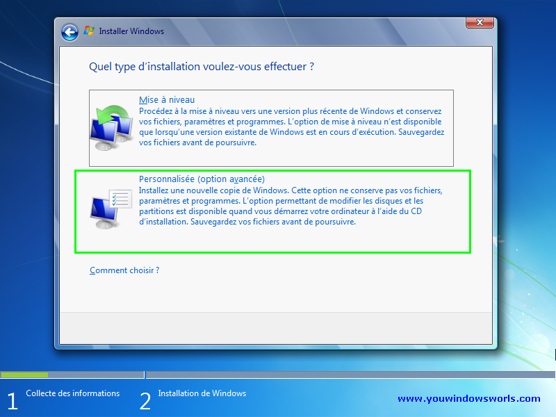 Comment installer Windows 7 32 bits